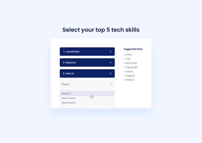 Sortable List Component with Search Input Box Frontend Project