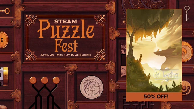 Steam Puzzle Fest from april 24 to may 1st. Get Together is 50% off during the fest.