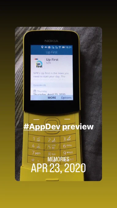 Photo of PodLP on a Nokia 8110 4G