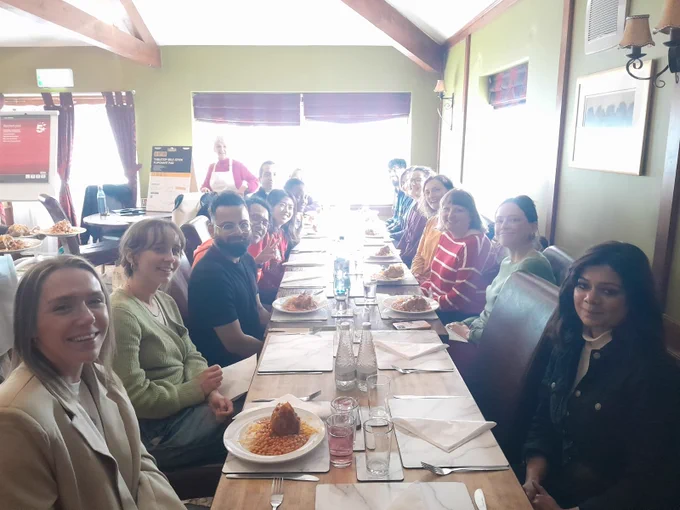 Lunch on day 1 of DTA writers retreat