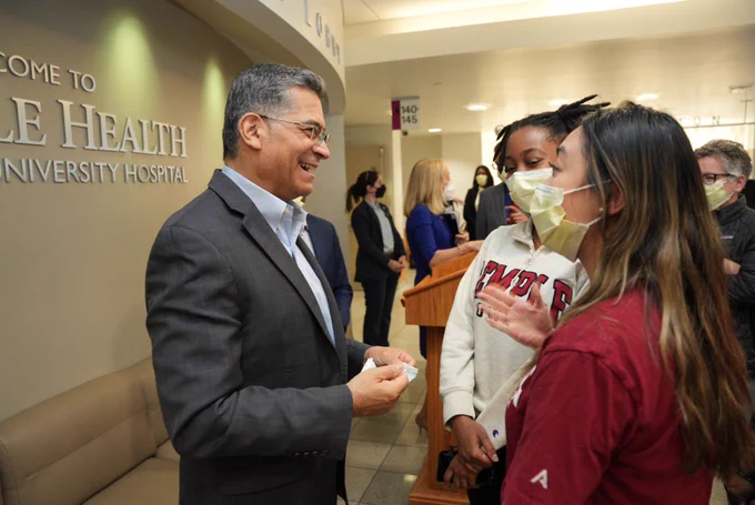 Secretary Becerra at event
