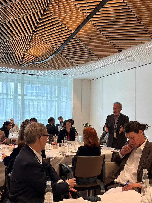 Sean Kelly MEP speaking during Energy Solutions lunchtime roundtable in the European Parliament. 