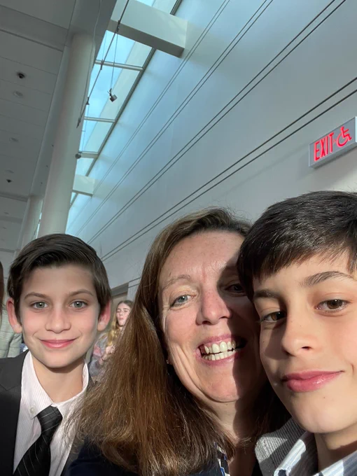 Mrs. Ramirez with Nico and Leo.