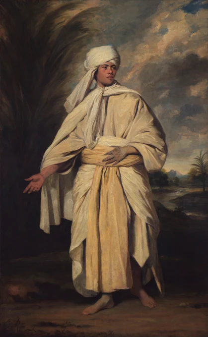 Portrait of Mai (Omai), Sir Joshua Reynolds c 1776. Image courtesy of National Portrait Gallery and Getty