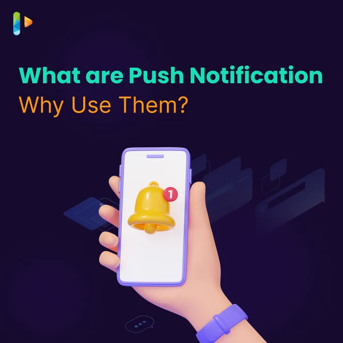Push notifications are short messages or alerts that are sent to a user's device or web browser from a mobile app, website, or server. They are used to notify users of important updates, or events that they may be interested in.