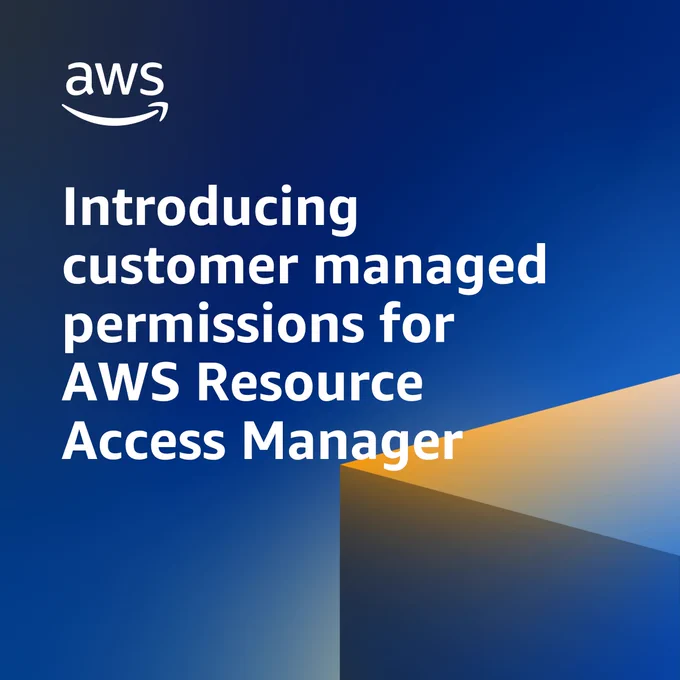 An image with text: Introducing customer managed permissions for AWS Resource Accesss Manager