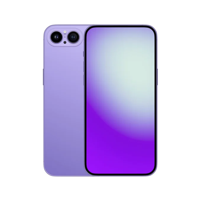 The Nebula Phone 1 back and front are close to each other. Both are in the (PURPLE) exclusive color.