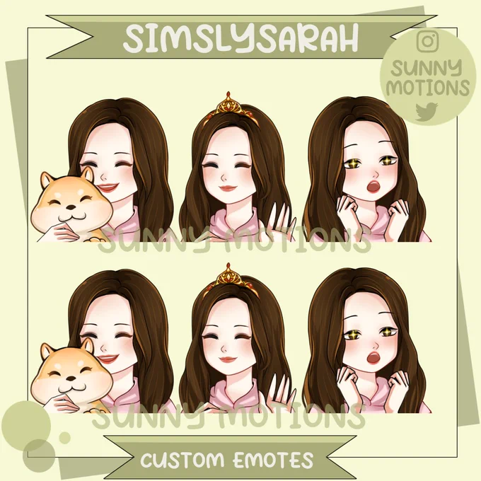 Custom Emotes For @SimslySarah 
Thank you for choosing me to make emotes
#customemotes #personalizedemotes #emotesdesign #emotesartist #streamoverlay  #overlaytemplates #twitchoverlay #twitchstreamoverlay #overlaygraphics #twitchemotes #emotesforTwitch #subemotes #bitsemotes