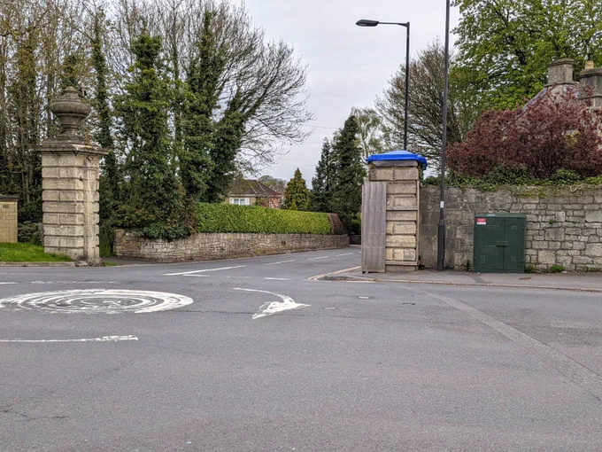 Gate piers by John Wood the elder, c 1740.