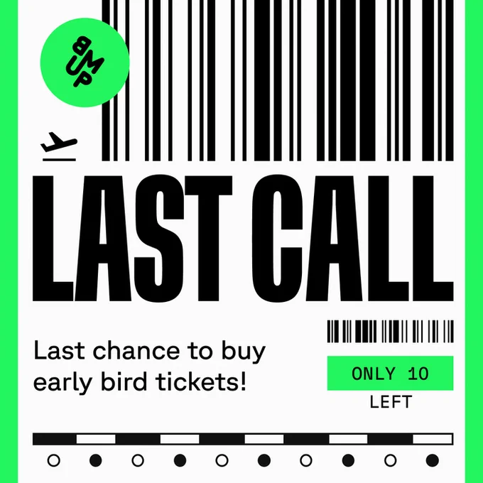 last call - last change to buy early bird tickets!