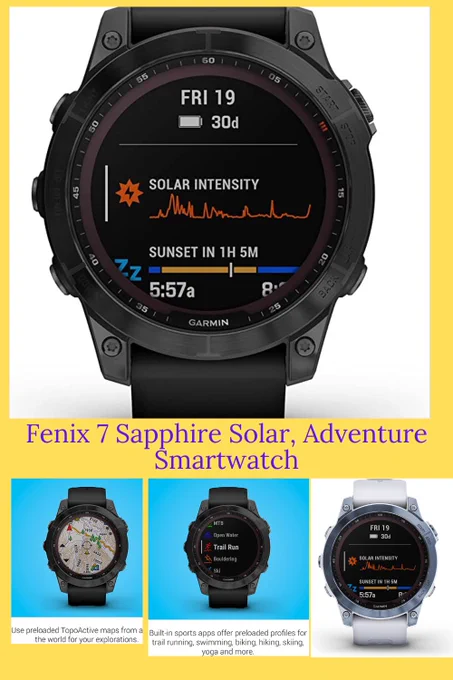 #running #love #jewelry #renewableenergy #watch #masterkato #travel #run  #diamonds #solarpanels #nature #fashion #runner #whussthedeal #gold #solarpower #explore #applewatch #runnersofinstagram #robvicious
The Fenix 7 Sapphire Solar Adventure Smartwatch is a state-of-the-art wearable device that is designed to cater to the needs of adventurers, fitness enthusiasts, and outdoor enthusiasts. Here are some of the key features of this innovative smartwatch:

Solar Charging Capabilities: One of the most impressive features of the Fenix 7 Sapphire Solar is its ability to charge itself using solar power. This means that the smartwatch can keep functioning for extended periods without needing to be charged using a traditional power source. The solar charging capabilities of the Fenix 7 Sapphire Solar make it an ideal companion for long outdoor trips or adventures where access to traditional power sources may be limited.


