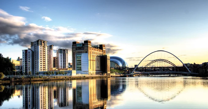 Scenic picture of Newcastle river-scape
