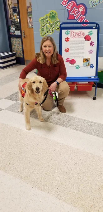 Teacher with dog