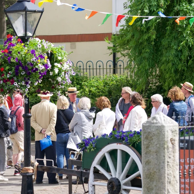 Dalkey, Dublin, Ireland. 15th&16th June. Colourful crowds of people gathering for Bloomsday and the Dalkey Book Festival.