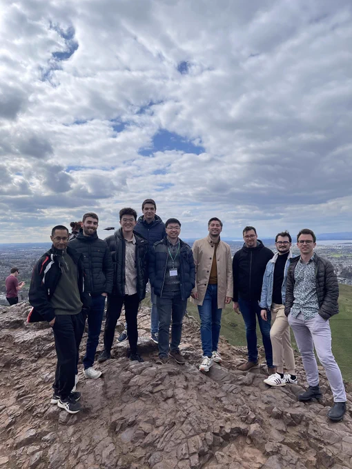 CDT students at the top of Arthur's Seat, an extinct volcano in Edinburgh
