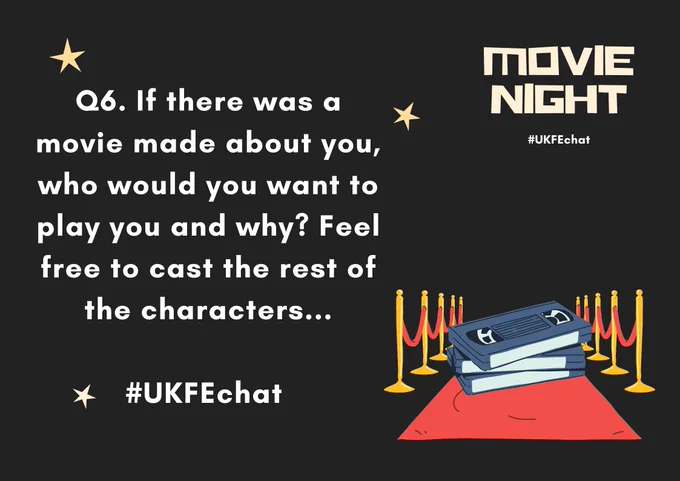 All text from the Tweet illustrated by a red carpet with some VHS on  (as the stars!)