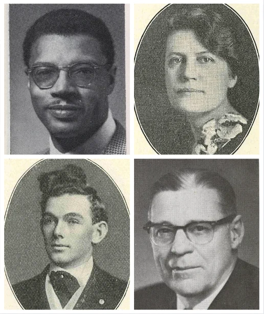 Photos of lawmakers from the Minnesota Legislators Past & Present Database: Rep. Pleasant, Sen. Naplin, Sen. Bergerud, and Rep. Kelly.