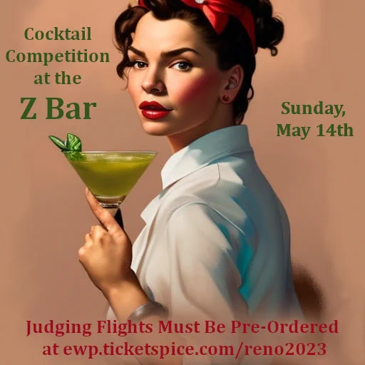 Don't forget to pre-order your cocktail Judging Flights for this unique cocktail competition May 14th at the Z Bar in Reno! 

ewp.ticketspice.com/reno2023 

#everywhenproject #supportcharity #supportartists #supportlocalbusinesses #midtownreno #zbarreno