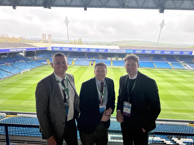 ETF CPD Trainers with Elland Road pitch in view