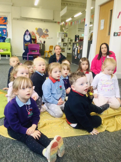 Children listening to story