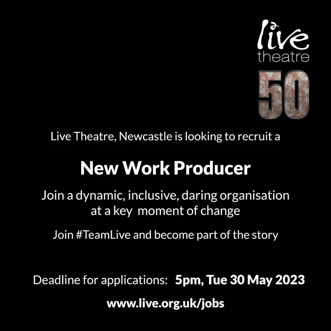 Information re Live Theatre recruiting for a New Work Producer role