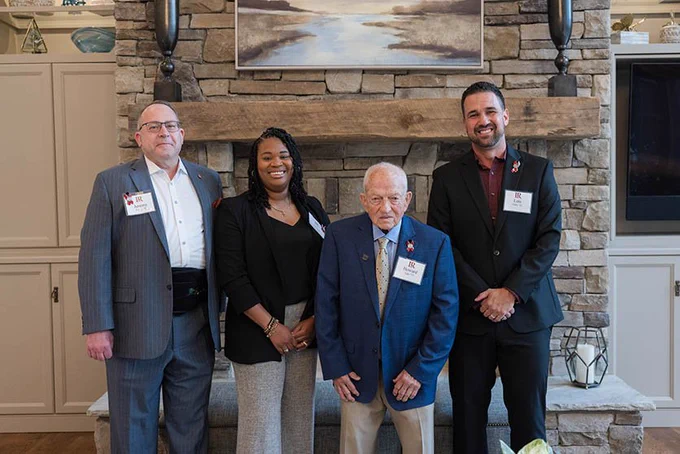 Group photo of Lenoir-Rhyne University alumni during the annual alumni celebration.