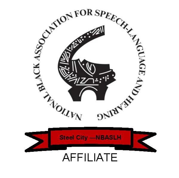 Logo for the Steel City affiliate chapter of of the National Black Association of Speech Language and Hearing