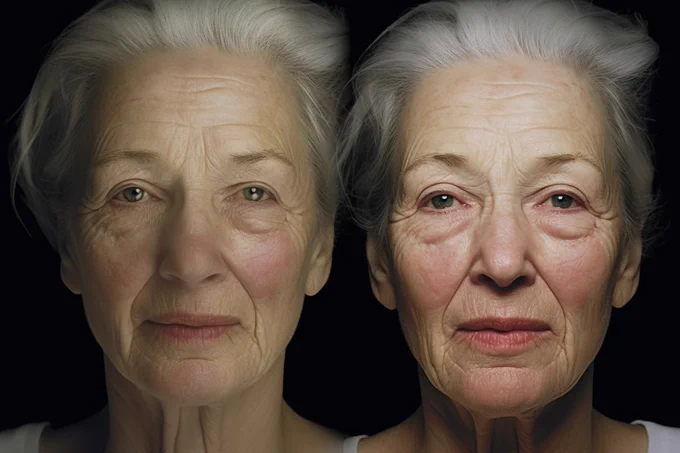 This shows an older lady.