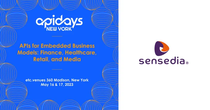 Join us on May 16-17 at #apidays New York, to dive deep into "APIs for Embedded Business Models: Finance, Healthcare, Retail, and Media"!🌟
Huge thanks to @Sensedia for making this event possible!  https://www.apidays.global/new-york/