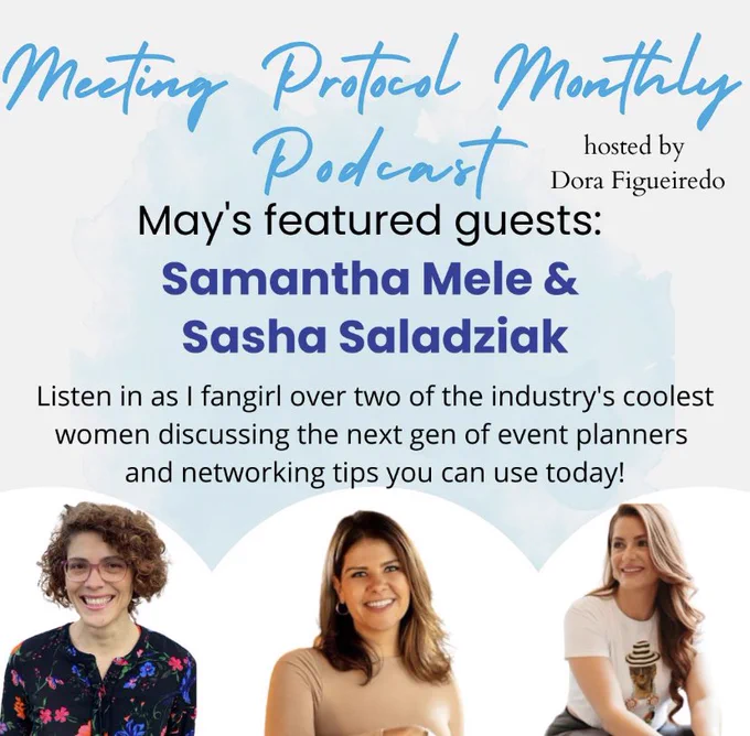 Image of Dora, Sam, and Sasha, Monthly Protocol Monthly Podcast logo, 1-sentence summary of the podcast.