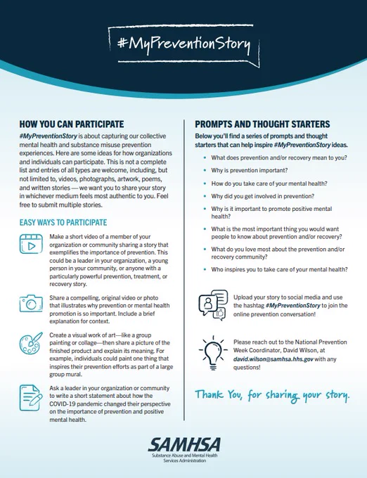 Get involved by sharing your #MyPreventionStory!