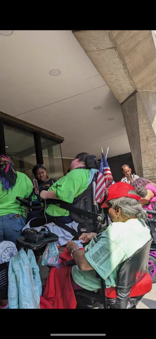 ADAPT'ers crowded at the door of HUD
