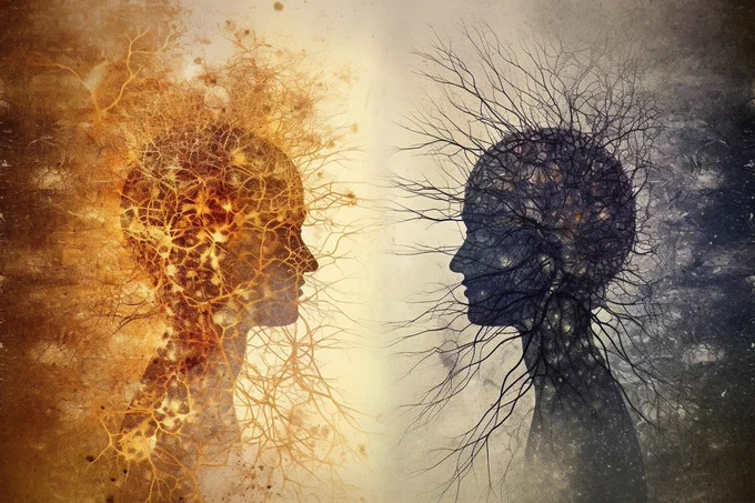 This shows two heads.