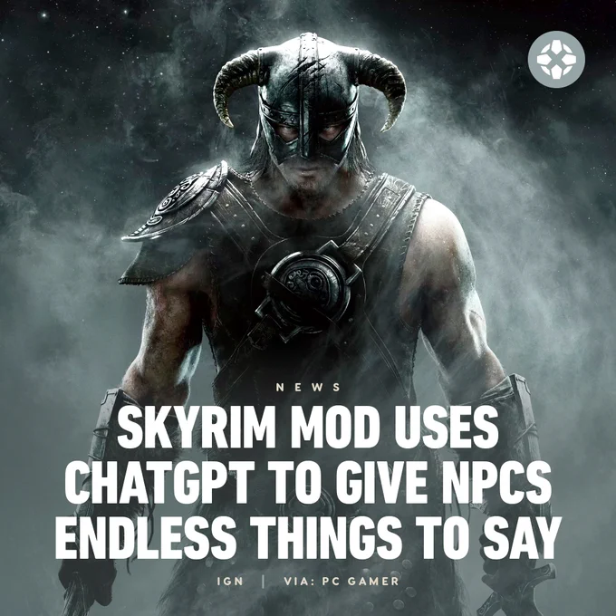 Skyrim Mod Uses ChatGPT to Give NPCs Endless Things to Say

Via: PC Gamer