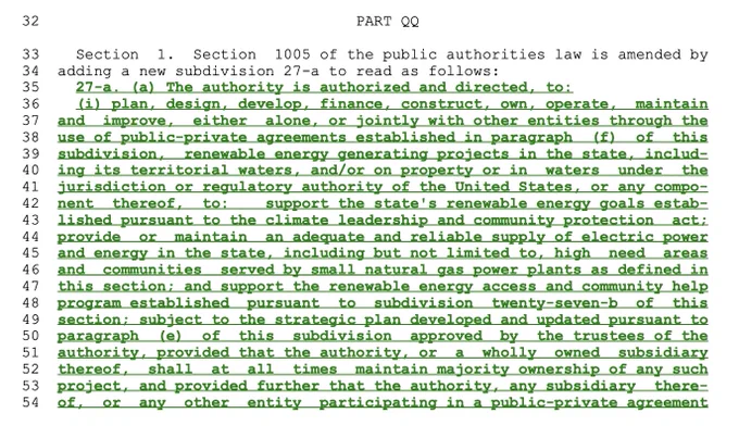 beginning text of the build public renewables act in the new york state budget