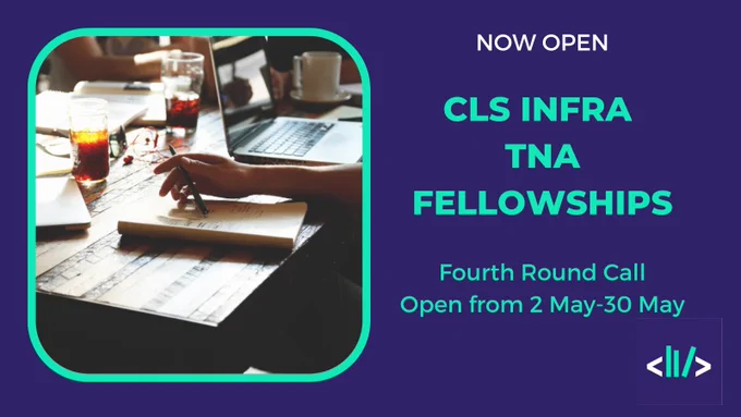 people working together on books and computers at a table. CLS INFRA TNA fellowships now open