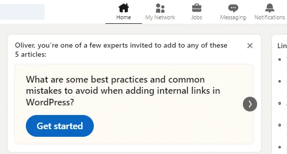 Invite to write in this section