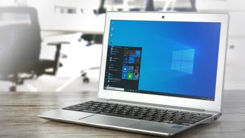 Laptop on Windows Start Menu