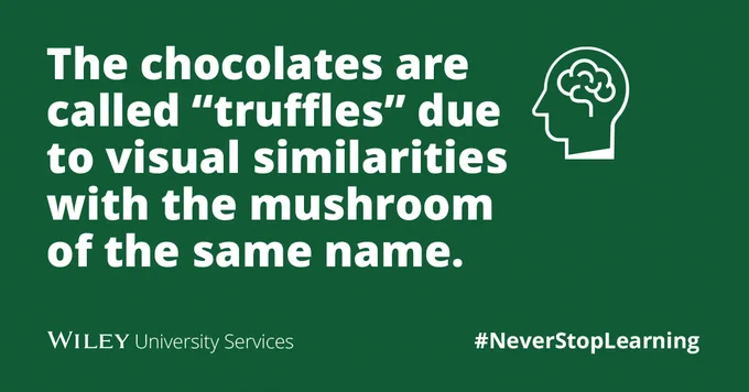 The chocolates are called “truffles” due to visual similarities with the mushroom of the same name.