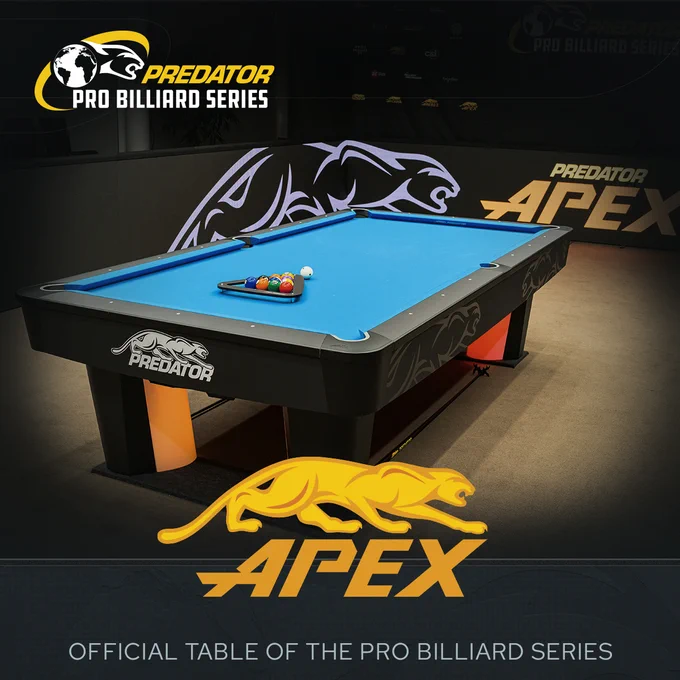 The Predator Apex 9-FT TAble is the Official Table of the Pro Billiard Series