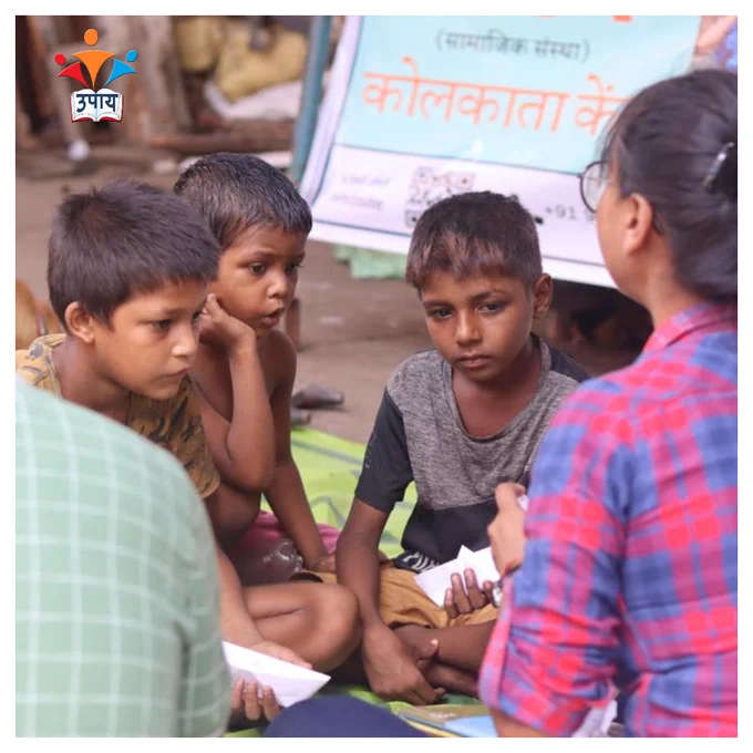 Children making paper boats