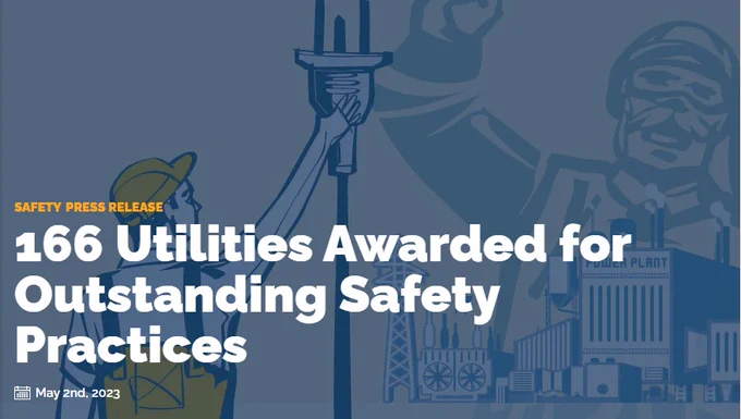 166 #PublicPower utilities have earned APPA Safety Award of Excellence for safe operating practices