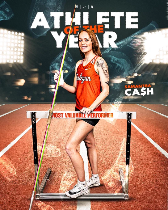 Cash also won Field Athlete of the Year and Most Valuable Performer during the Indoor Season!