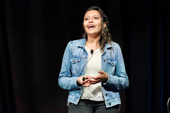 Vidhika Bansal on the Confab stage.