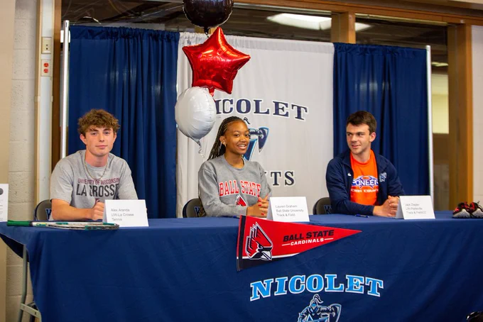 Nicolet seniors signed their letter of intent to play collegiately