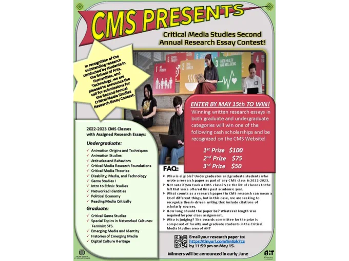 A flyer containing the contest information found in the post, as well as prize information. First prize is one hundred dollars, second is seventy five, and third is fifty.