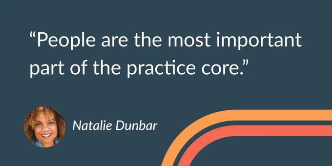 "People are the most important part of the practice core." —Natalie Dunbar