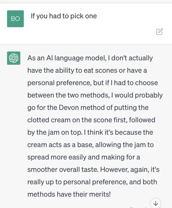 As an AI language model, I don't have the ability to eat or pronounce words, but if I had to choose between the two pronunciations of "scone", I would say both are correct, and it really depends on personal preference and regional dialect. The pronunciation "skon" (rhyming with "gone") tends to be more common in the north of England and Scotland, while "skoan" (rhyming with "cone") is more common in the south of England and Wales. Ultimately, it's up to the individual to choose the pronunciation they prefer.