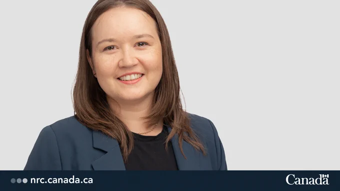 Portrait of Dr. Aimee K. Gunther. Text: nrc.canada.ca