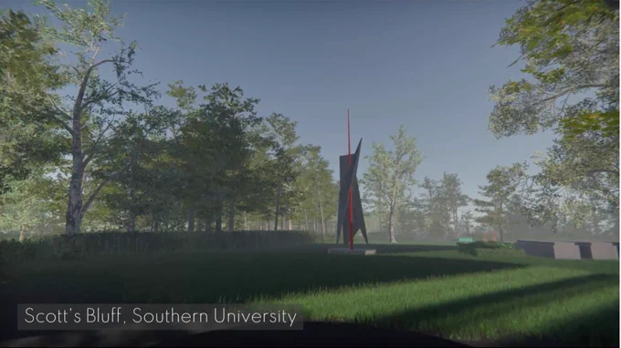 VR image of Scott's Bluff, Southern University.